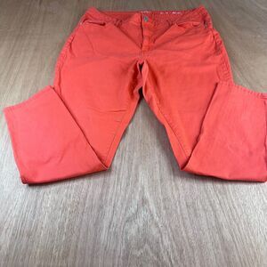 Crown & Ivy Women’s Skinny Jeans Size 16 Orange Stretch Denim Fall Pants